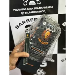 TOUCA DE REFLEXO ALINHADO JÁ FURADA LEON BARBER ORIGINAL + AGULHA DA LEON DE BRINDE