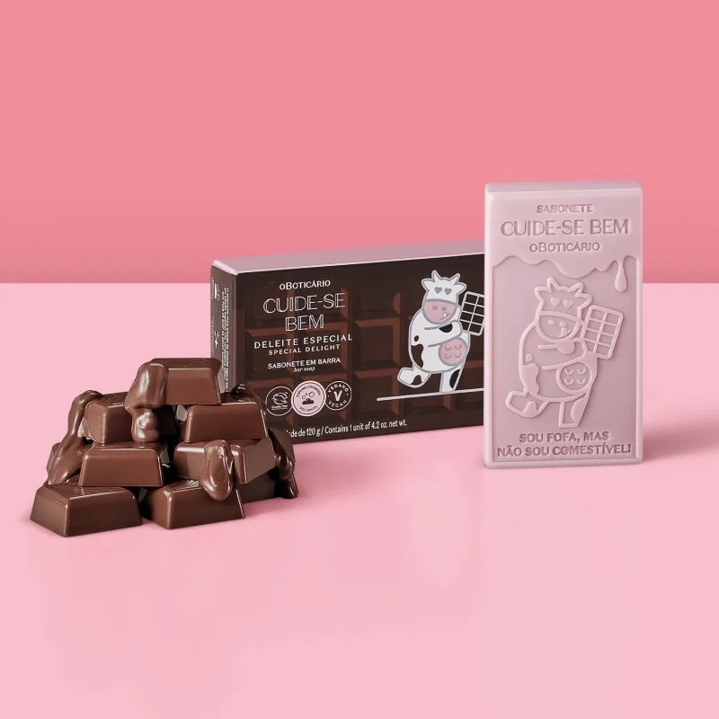 Sabonete em Barra Corporal Cuide-se Bem Deleite Chocolatudo 120g O Boticário