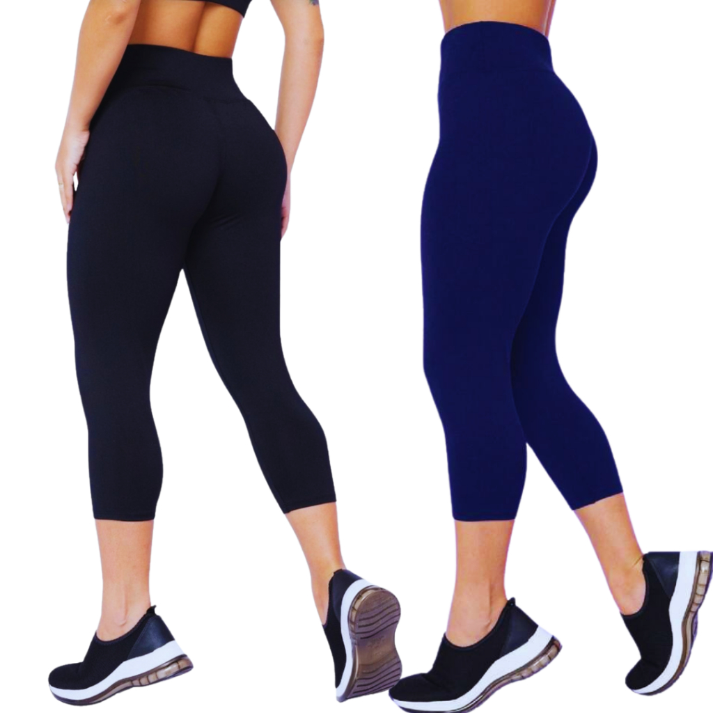 Corsario capri legging feminina academia cintura alta suplex academia fitness lisa excelente qualidade