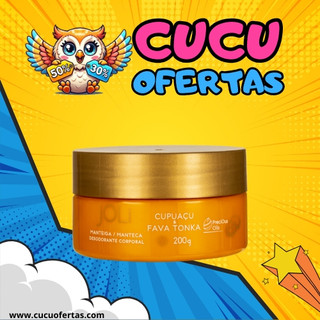Manteiga Corporal Joli Cupuaçu e Fava Tonka Hinode 200g (ANÚNCIO AMARELO) em Oferta na Shopee