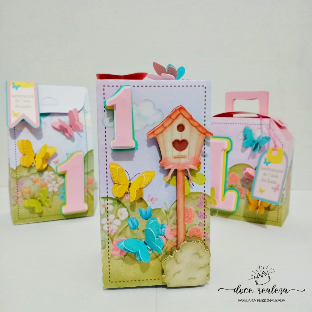 Kit festa personalizado Jardim/Jardim Encantado/Jardim das Borboletas  Lembrancinhas para festa/Kit Festa