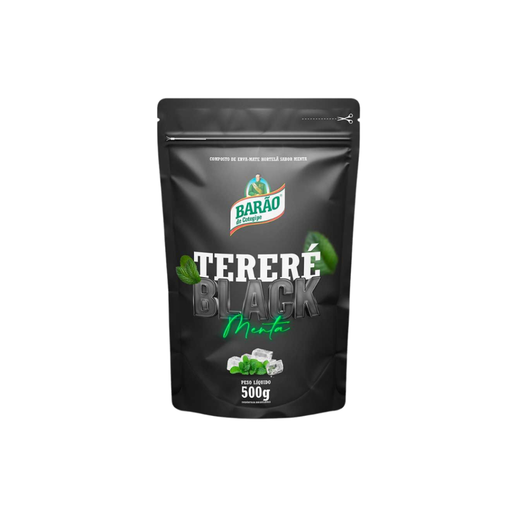 Kit 4 Erva Black Tereré Barão 500g - Escolha O Sabor Refrescante Natural Gelado Bebida Chimarrão Cuia