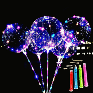 Kit 10 20 30 e 50 Balões Transparente Balão Bubble Luz Cristal para Festa e Eventos Com Led 24 Polegadas 60 Centimetros em Oferta na Shopee