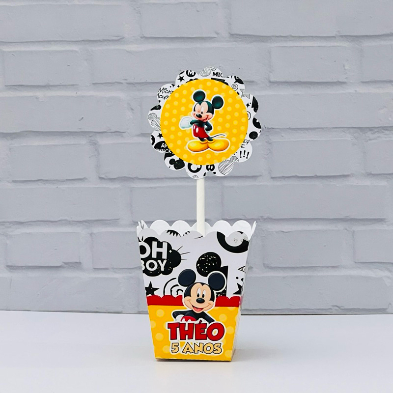 Centro de mesa MICKEY CACHEPO Lembrancinhas Personalizadas | Já vai semi montado