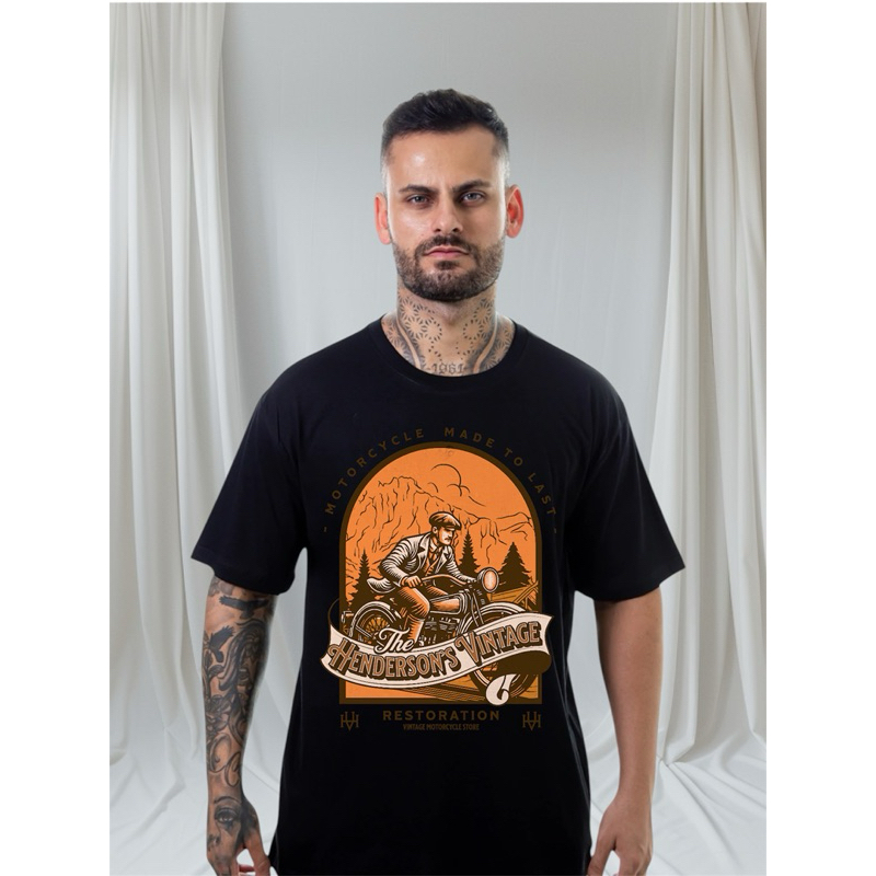 Camiseta Oversized Algodão Academia Custom Masculina Streetwear Moto Estampada  Larga Blusão