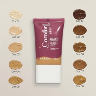 Mahav Base Matte Comfort Skin – Pele Perfeita o Dia Todo - Alta Cobertura - Longa Duração em Oferta na Shopee
