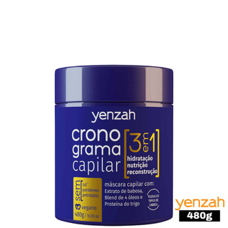 Máscara 480g Yenzah Crongrama Capilar 3 em 1 Hidratação Nutrição e Reconstrução em Oferta na Shopee