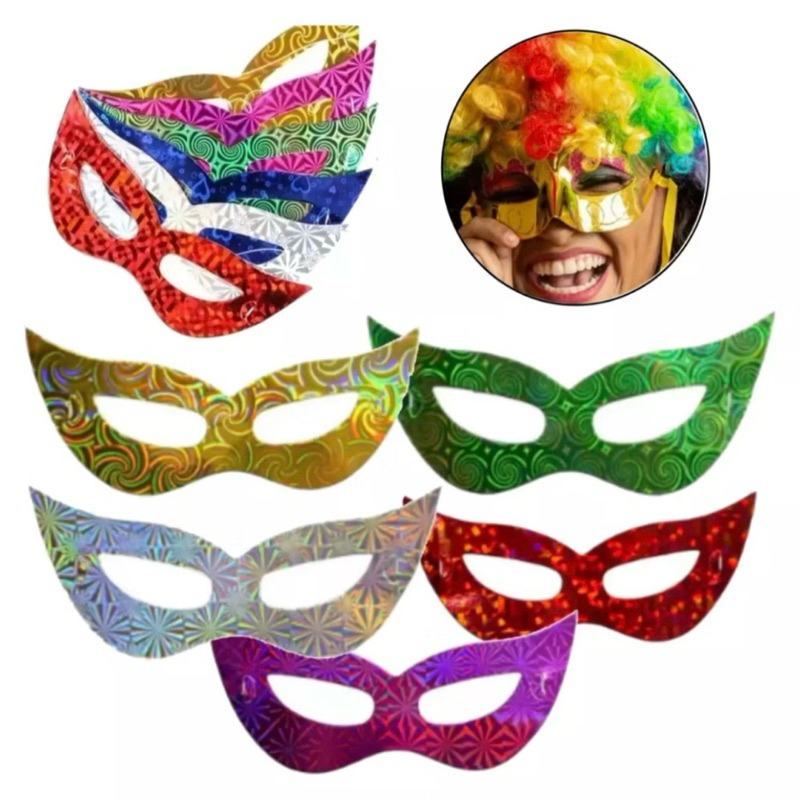 Kit 50~200 Máscaras de Carnaval Sortidas Gatinho Carnaval Festa Balada Atacado Promoçaõ - Home & Living