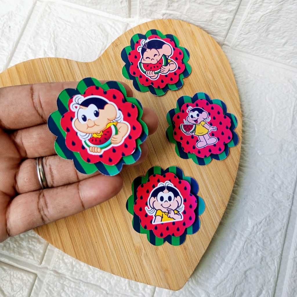 Aplique 3D Escalope Magali Personalizado - Lembracinha - Festa Infantil - Aniversário - Decoração