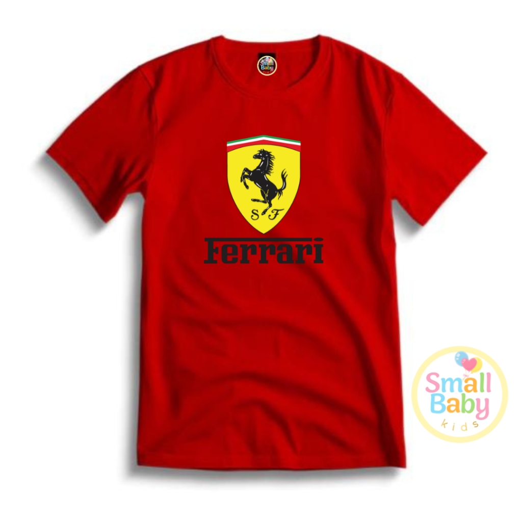 Camiseta Infantil Unissex e Adulto F1 Carro Ferra ri em Oferta na Shopee