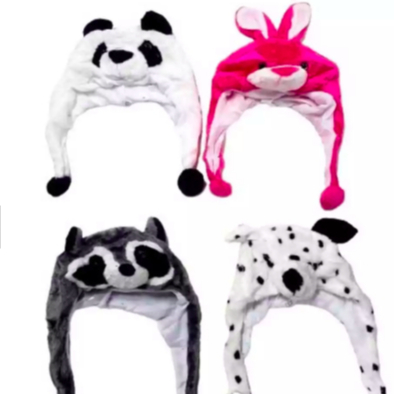 Touca de animal pelúcia gorro bichinho animais vários diferentes infantil adulto