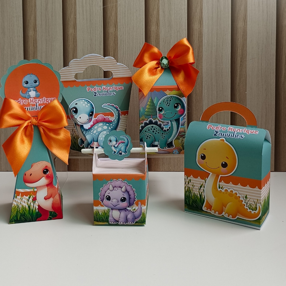 kit festa personalizado Dinossauro Baby/lembrancinha de festa infantil