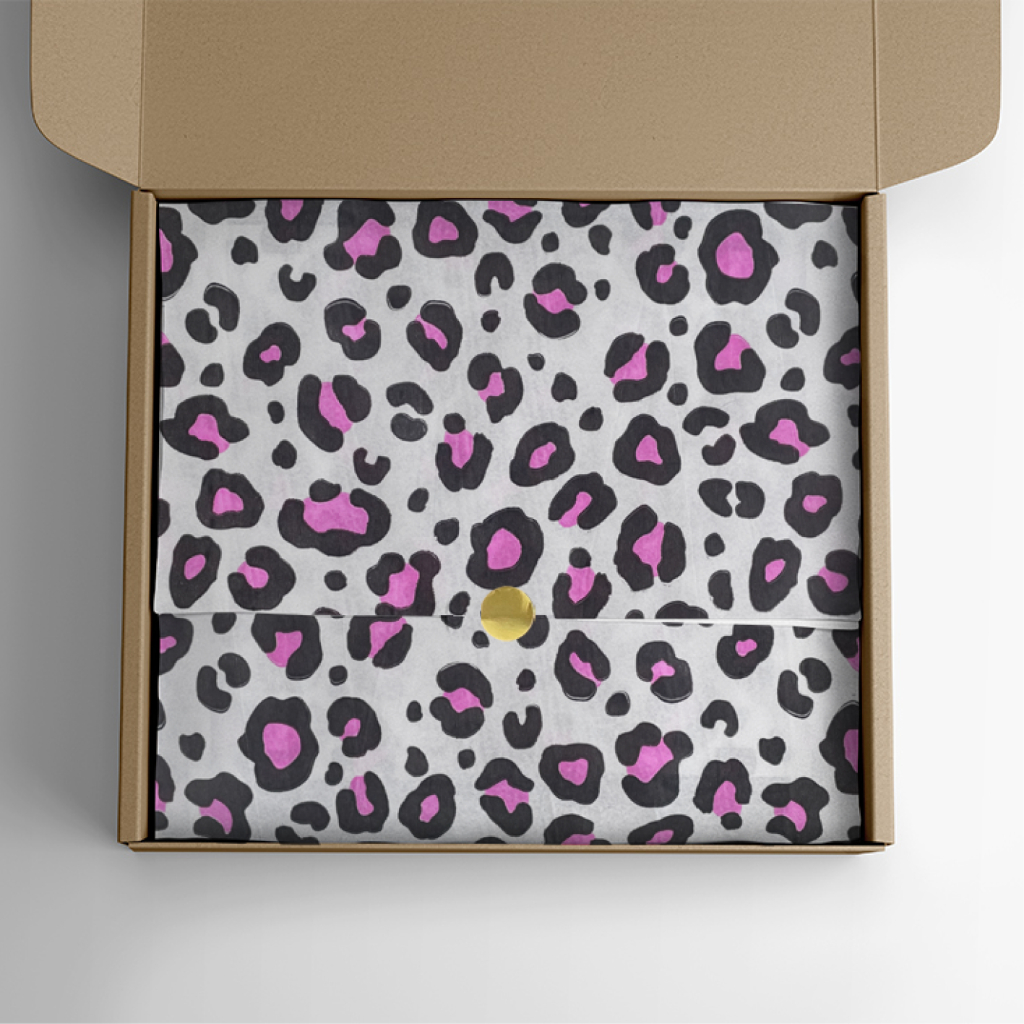 Papel Seda Premium Estampa Onça 50 Folhas em Oferta na Shopee