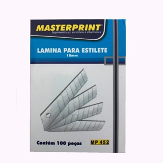 Kit Lâmina Para Estilete 18mm Caixa com 100 unidades Masterprint em Oferta na Shopee