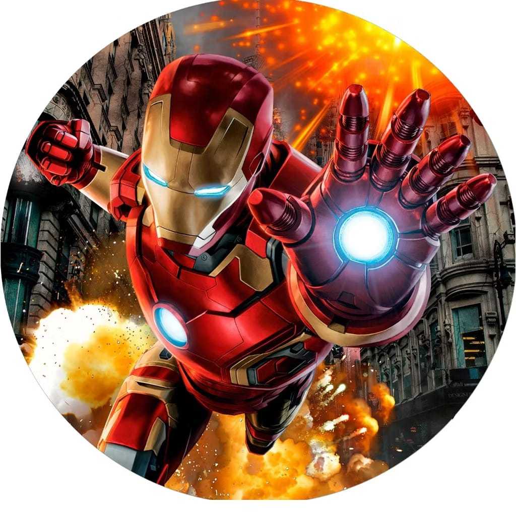 CAPA PARA PAINEL SUBLIMADO DE FESTA DECORATIVO - TEMA HOMEM DE FERRO 01(COD IHACP)
