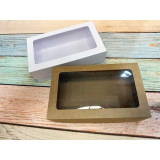 10 Caixas Embalagem com visor transparente 17x10x5cm para presentes