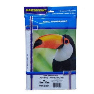 Papel fotográfico 115g 50 folhas Glossy Impressão a prova D’água A4 210mm X 297mm em Oferta na Shopee