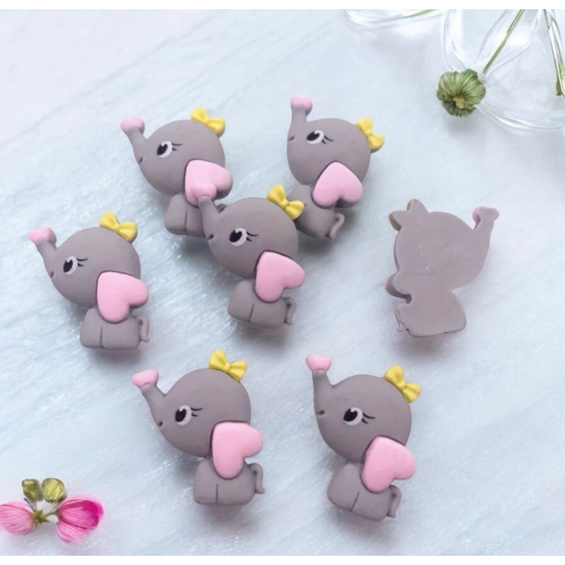 Apliques Emborrachados Elefante Elefantinho Para Laços Tiaras Jibbtiz Crocs em Oferta na Shopee