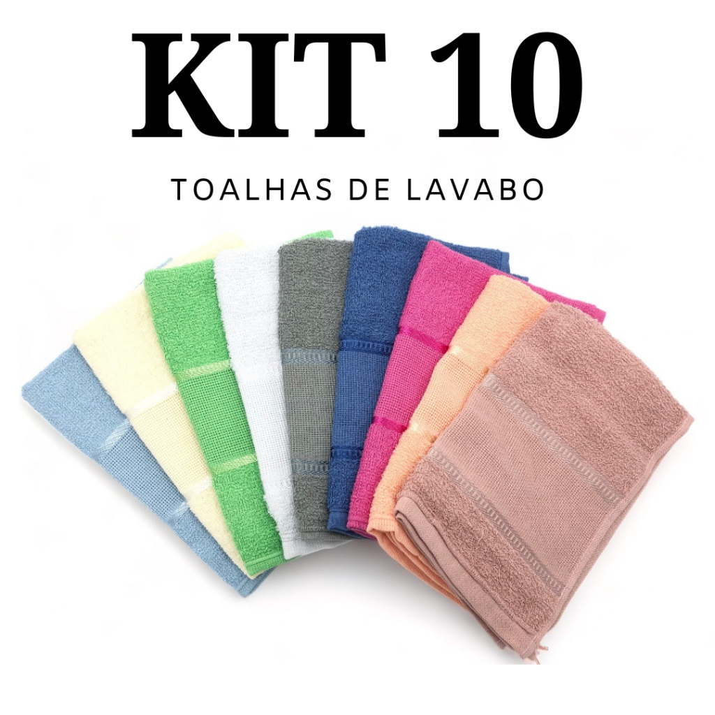 Kit 10 Toalhas 28x48cm Ideal Para Pintar e Bordar Ideal Para Escola Academia Fabricação Pr...