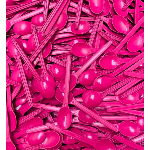KIT 500 ~1000 COLHER ROSA de plástico descartáveis reforçado p festas, p Açaí, Sorvetes, Sobremesas em Oferta na Shopee