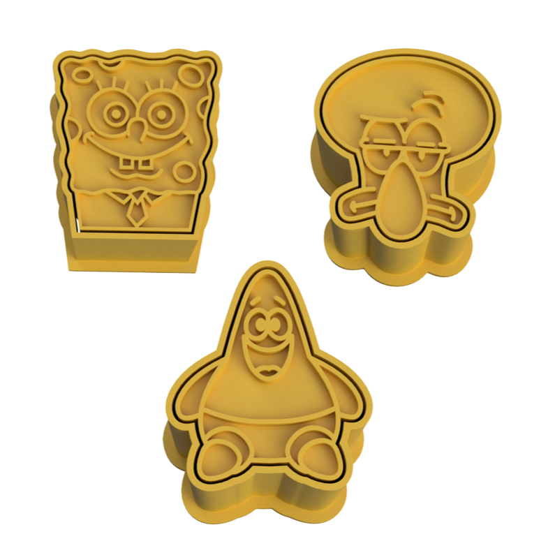 Modelador e Ejetor Para Modelar Doces, Massas e Brigadeiros - Turma do Bob Esponja em Oferta na Shopee