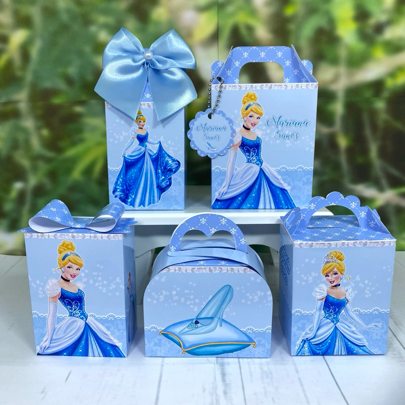 Caixinhas personalizados  lembrancinhas  aniversário  Kit festa Cinderela