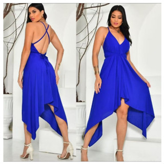 Vestido Verão Soltinho Midi Costa Nua Várias Formas De Usar em Oferta na Shopee