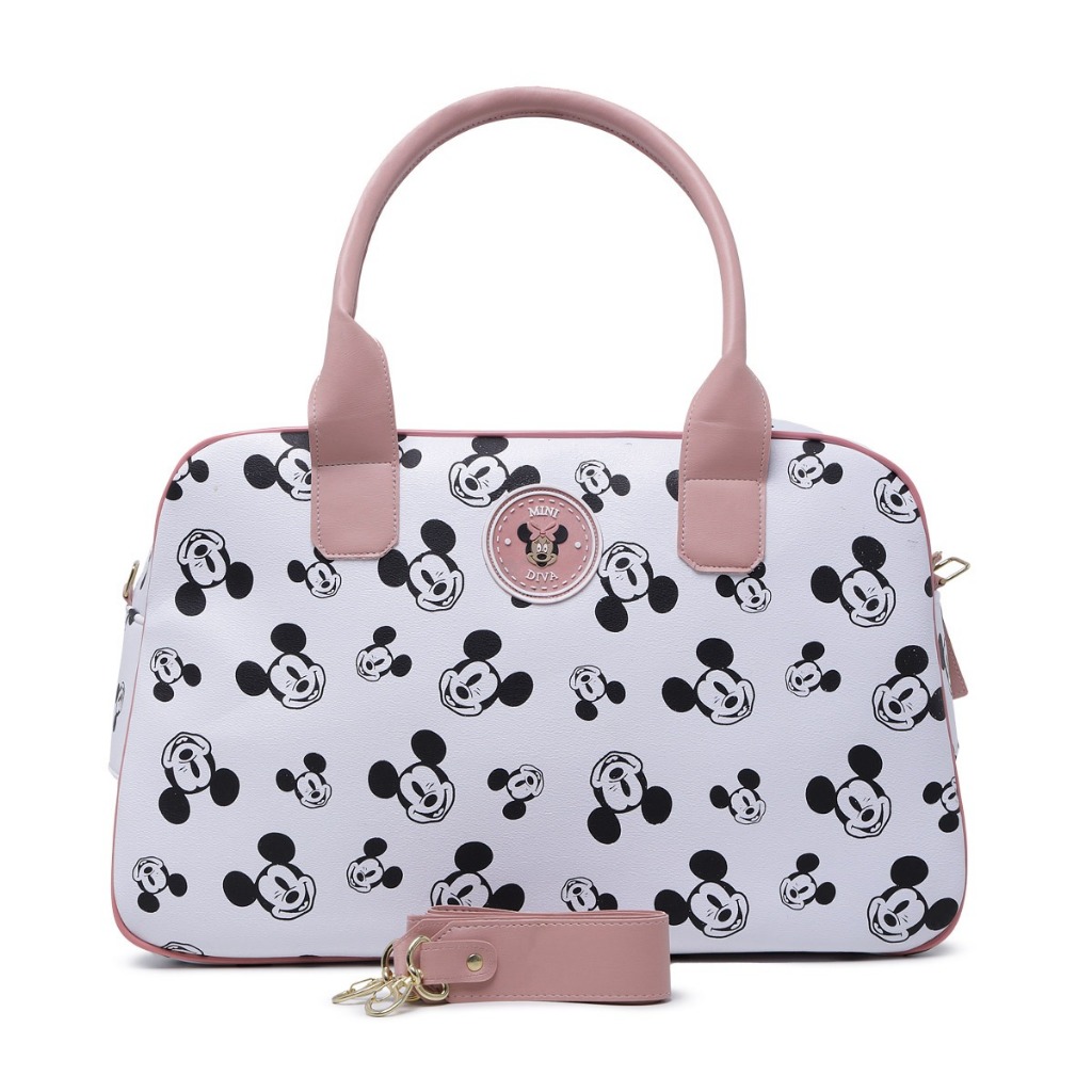 mala maternidade grande bebê infantil minnie rosa menina