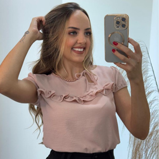 Blusa  Moda Evangélica Feminina Moda Modesta Social Trabalho em Oferta na Shopee