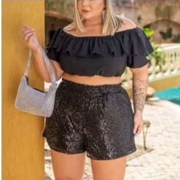 Short paête plus size Carnaval