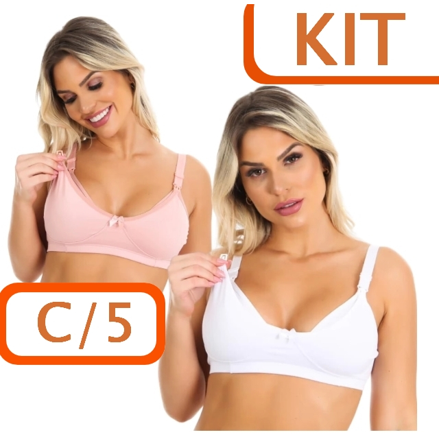 Sutiã de Amamentação Alça Reforçada Abre Fácil Pós Parto Gestante Confortável em Oferta na Shopee