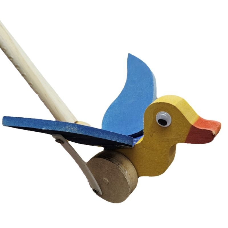 patinho de madeira de empurrar e bater asas, brinquedo lúdico para crianças em Oferta na Shopee
