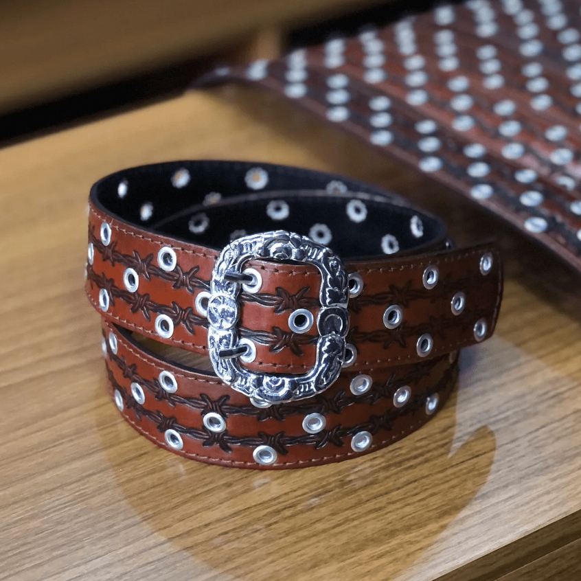 Cinto Country Muladeiro Unissex De Couro Legítimo Top em Oferta na Shopee