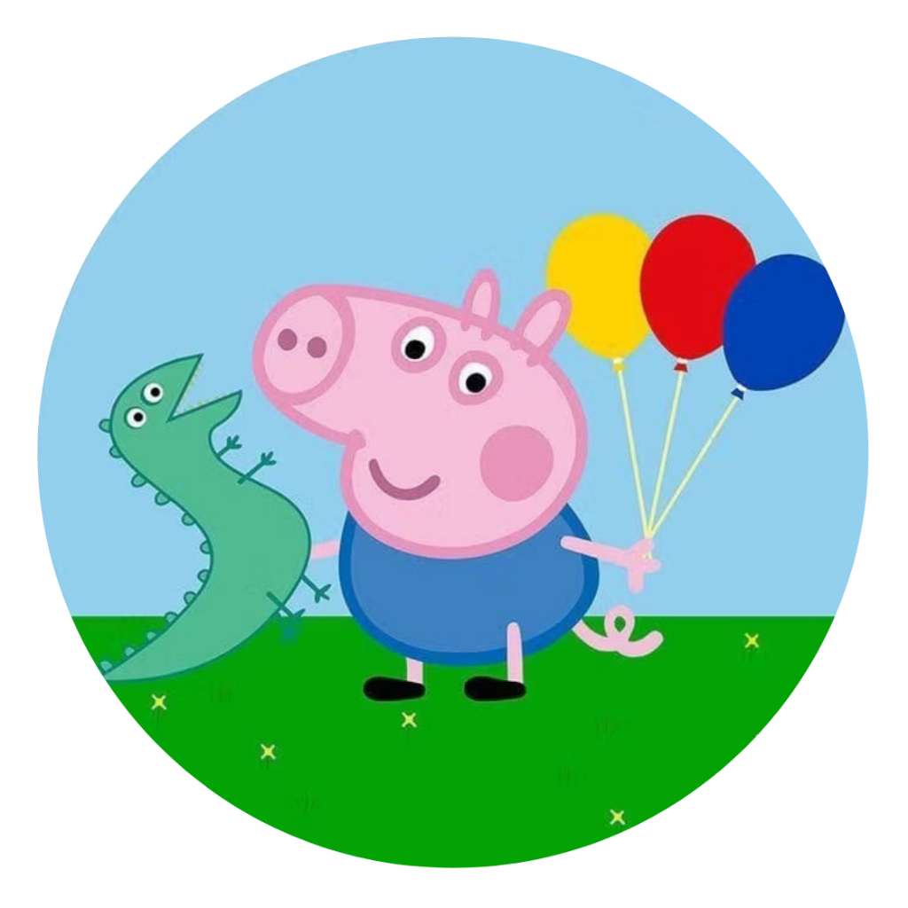 CAPA PARA PAINEL SUBLIMADO DE FESTA DECORATIVO - TEMA GEORDE PIG - PEPPA PIG (COD IHACP)