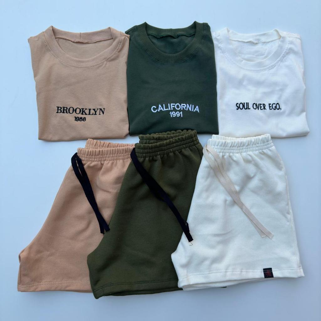 conjunto feminino short feminino de moletom mais cropped feminino conjunto academia conjun...