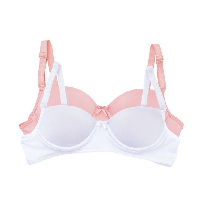 Kit 2 Sutiã  Infantil Menina Moça De Bojo Liso  Microfibra em Oferta na Shopee