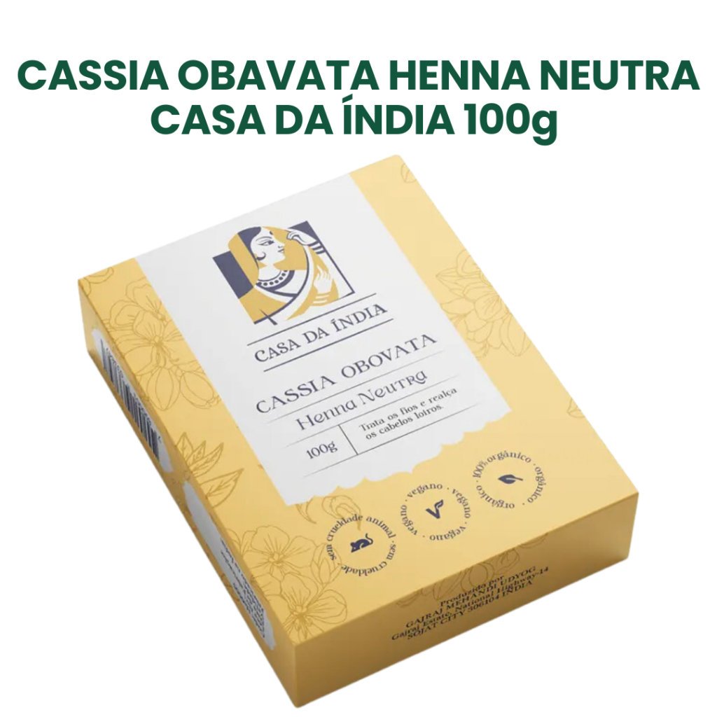 Henna Cassia Obovata Neutra Casa Da Índia 100g Loira