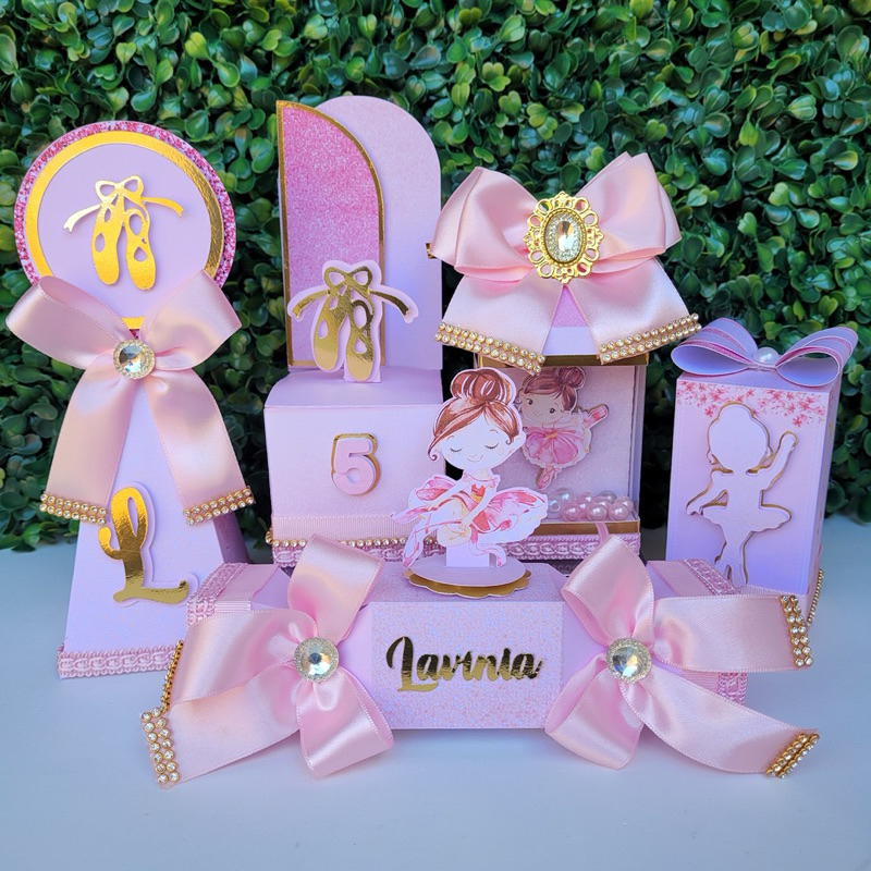 kit festa Bailarina Luxo - lembrancinhas personalizadas - lembrancinha aniversário - papelaria bailarina