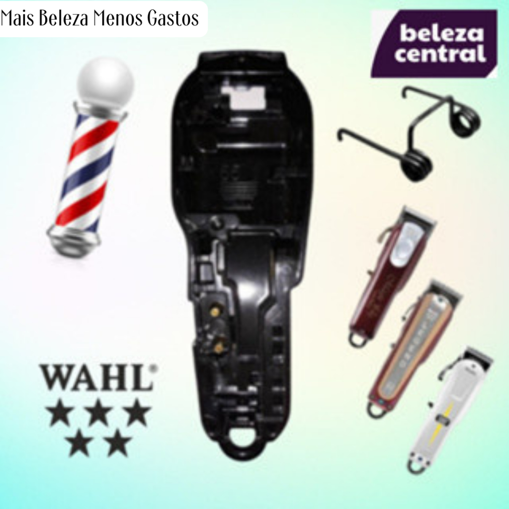 Carcaça Tampa Inferior Máquina Wahl Com Fio com Mola Propulsora  - Original Wahl