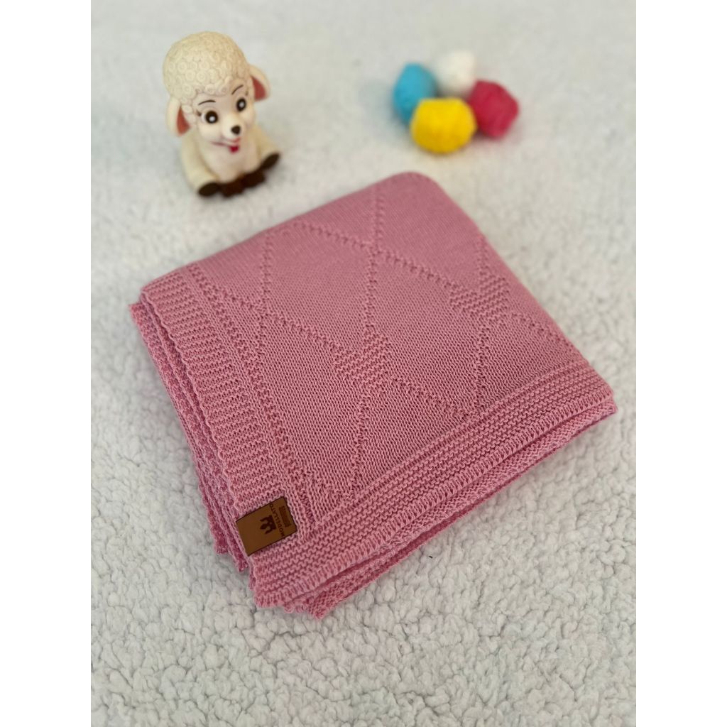 Cobertor de Bebê Tricô Manta Maternidade Quentinha Coração em Oferta na Shopee