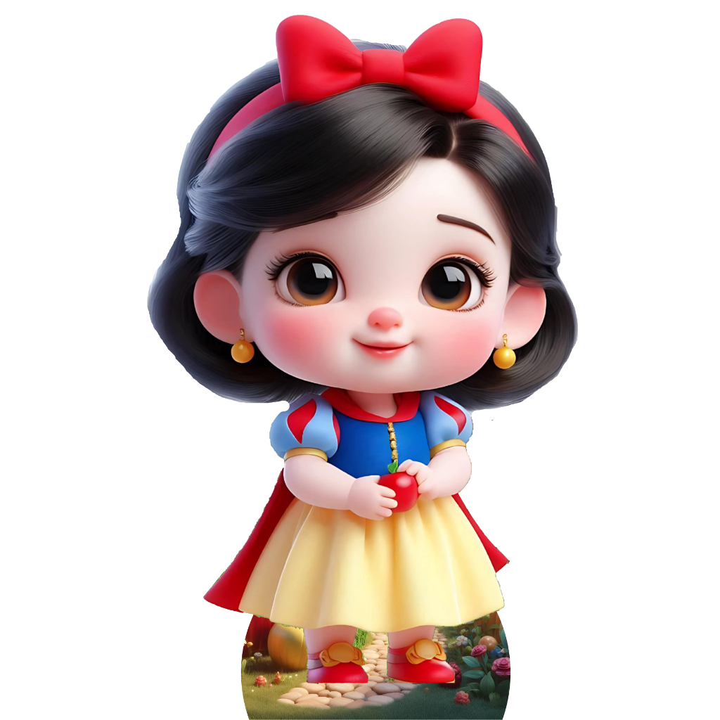 kit KIT DISPLA BRANCA DE NEVE 55CM - FESTA E DECORAÇÃO