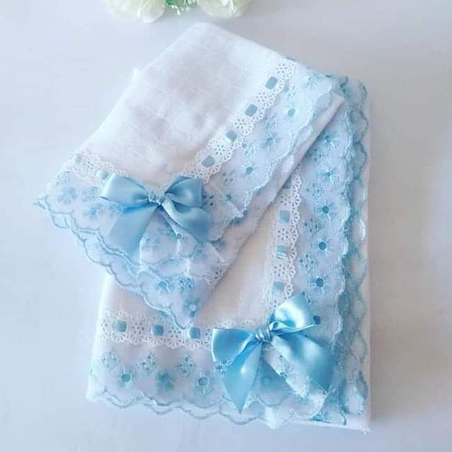 Kit fralda lesse 02 peças Azul bebê