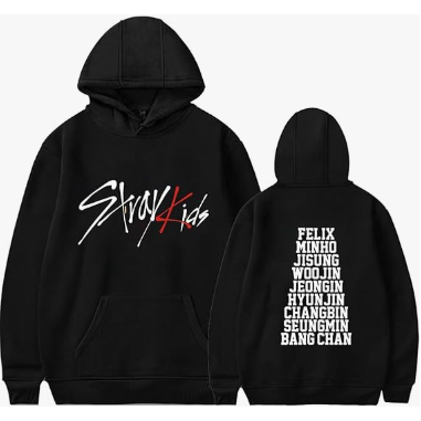Moletom Stray Kids Integrantes Lançamento Blusa de frio com capuz Algodão Unissex Inverno Casaco em Oferta na Shopee