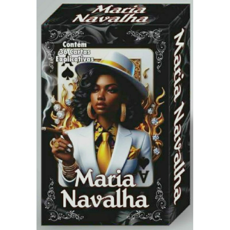 Tarô Baralho  Maria Navalha  36 Cartas Autoexplicativas  Explicativas Tarôt Taro Cartomante Umbanda Candomblé Orixá