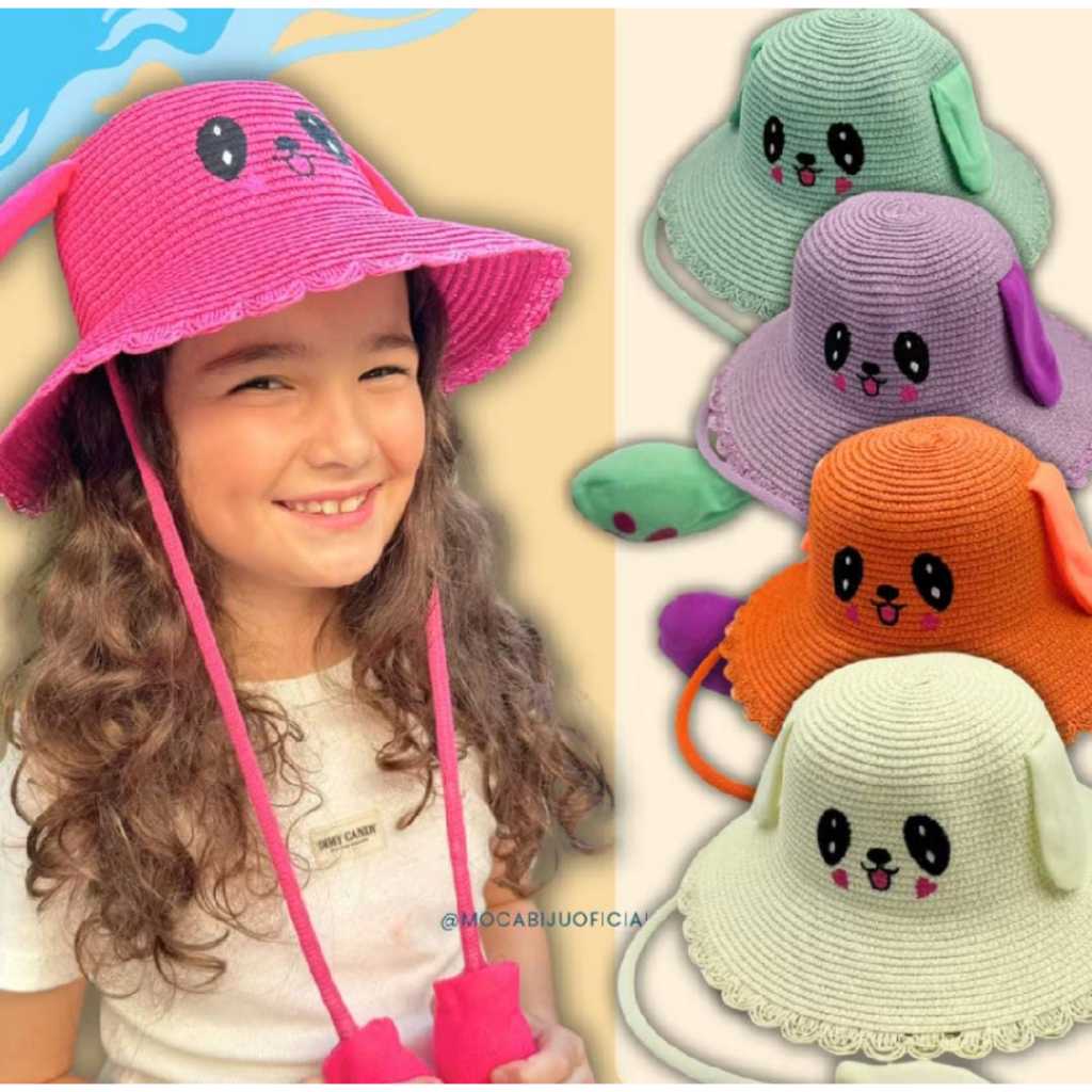 Chapéu  de Palha Vetarão  Levanta Orelhas Infantil Stich em Oferta na Shopee