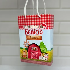 Sacolinha personalizada Fazendinha PEGUE E MONTE | Personalizados lembrancinhas mimos
