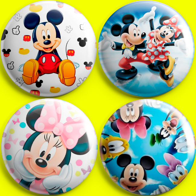 bottons mickey mouse=tamanhos 3,5cm