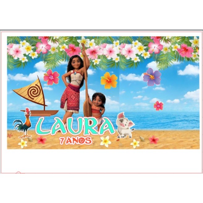 Sacolinha Saquinho Surpresa Personalizada Moana 2 Lembrancinha Festa Infantil Moana