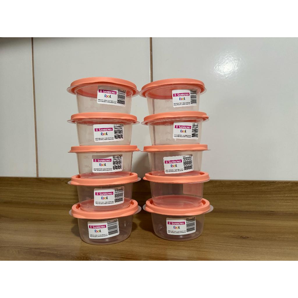 Conjunto Para as Mães com 10 Potes Herméticos 230ml  Sanremo para Armazenamento