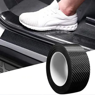 Adesivo 3D De Fibra De Carbono Carro Moto Protetora Porta Espelho Anti-Riscos